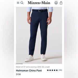 Mizzen+Main Hellman pant sz 38X32